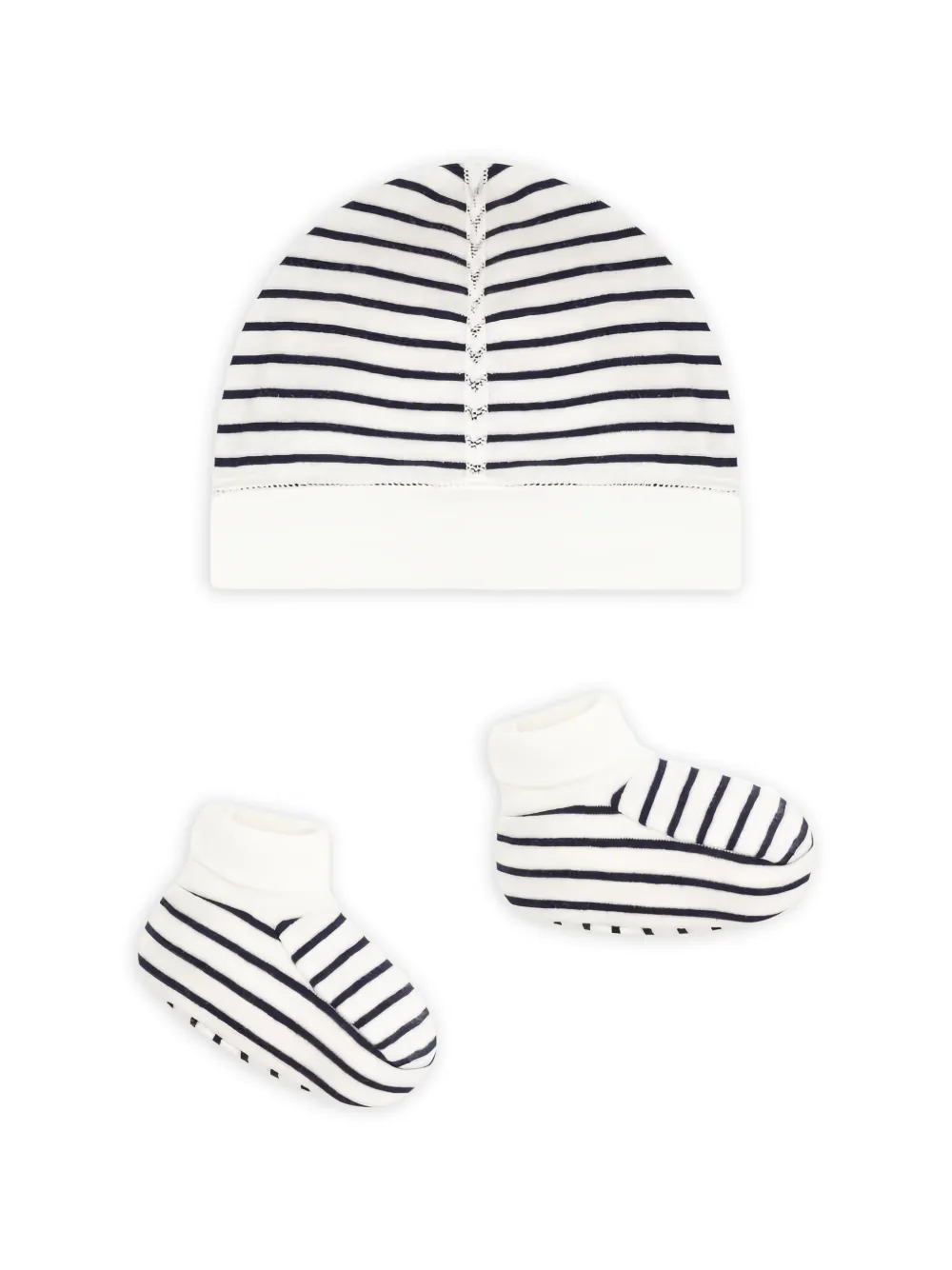  Petit Bateau Gorro A Rayas - Blanco 
