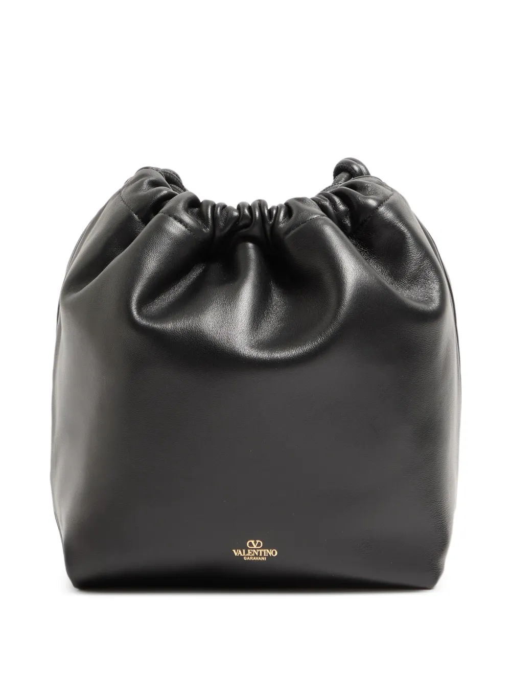Valentino Garavani VLogo Pouf pouch bag in nappa leather Zwart