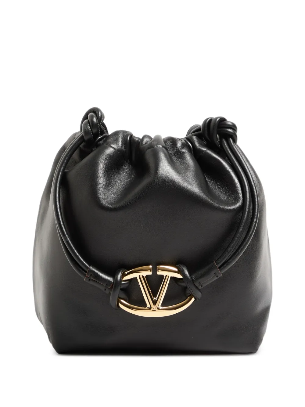 Valentino Garavani VLogo Pouf pouch bag in nappa leather - Nero