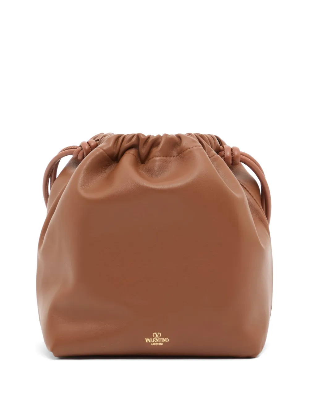 Valentino Garavani VLogo Pouf pouch bag in nappa leather - Marrone