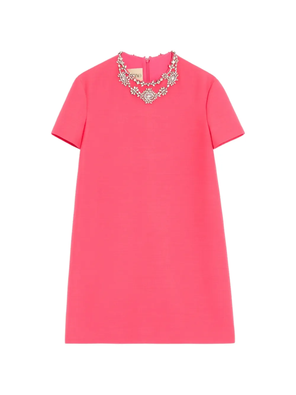 Valentino Garavani embroidered Crepe Couture short dress - Rosa