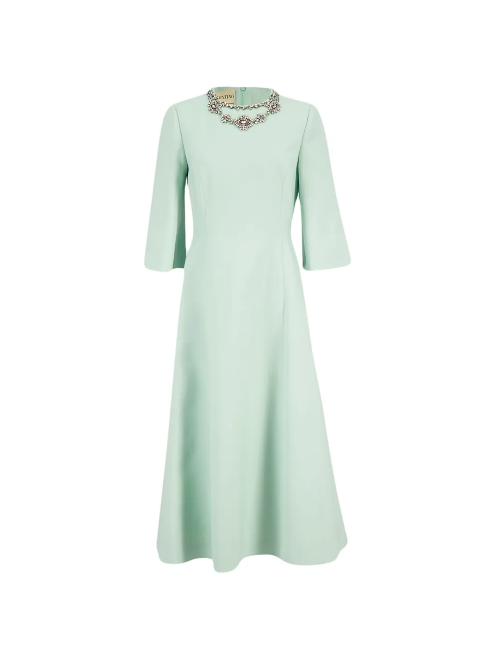 Valentino Garavani crepe couture embroidered midi dress - Green