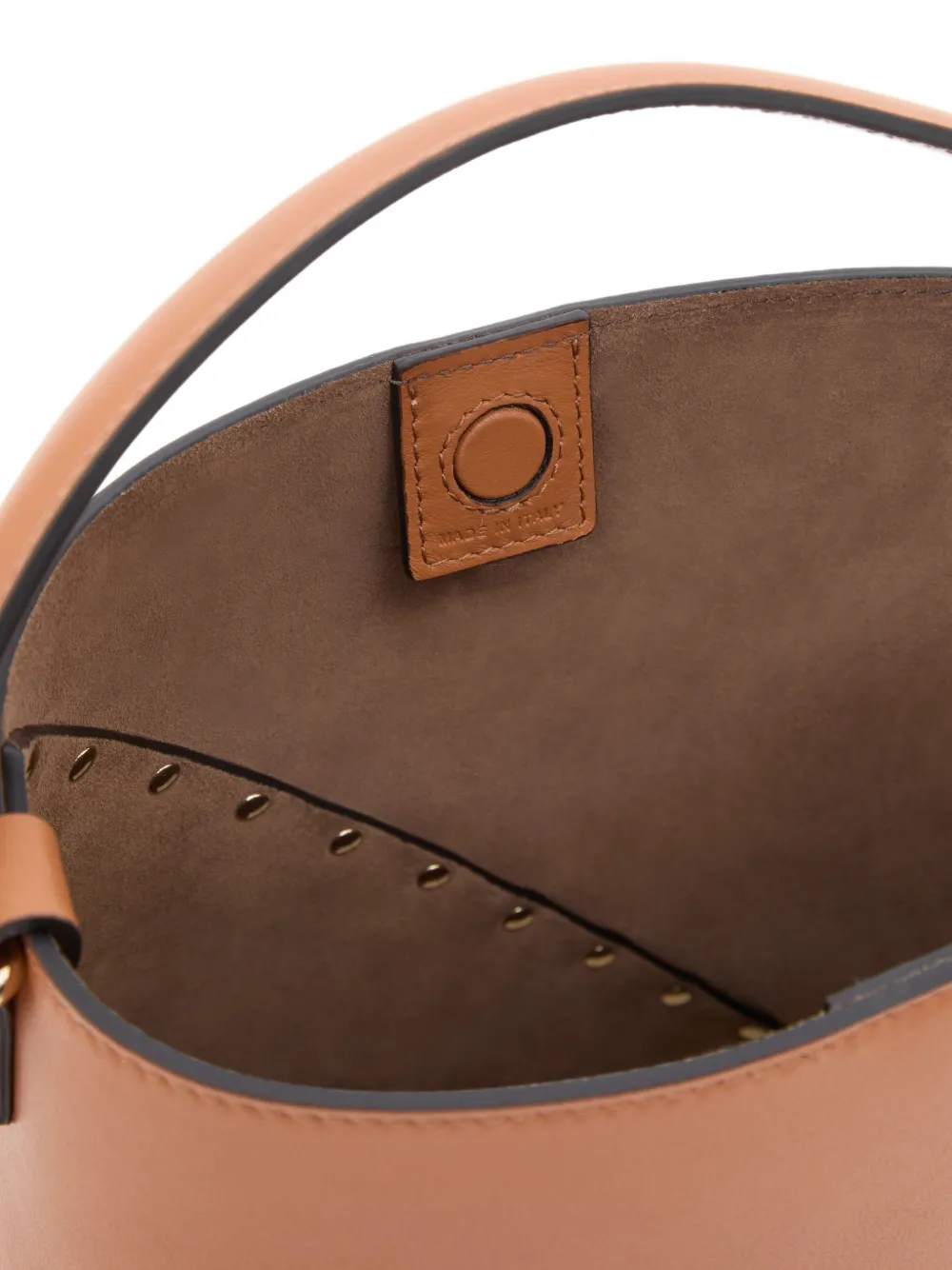 Valentino Garavani Rockstud Wispy calfskin bucket bag Bruin