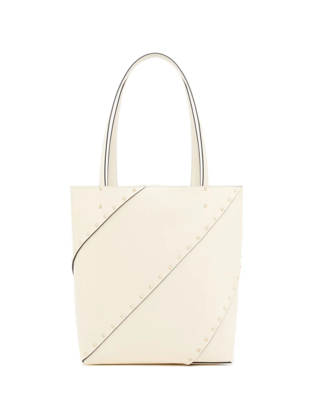 Valentino Garavani Rockstud Wispy calfskin shopping bag - Weiß