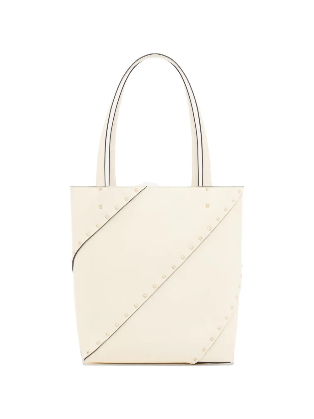 Valentino Garavani Rockstud Wispy calfskin shopping bag Wit