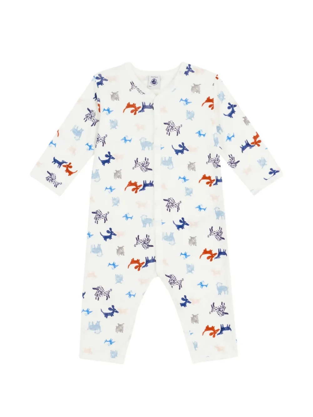 Petit Bateau animal-print romper - Bianco