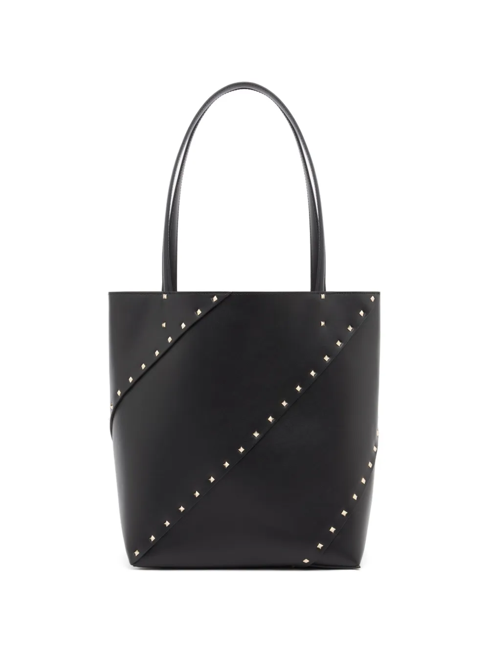 Valentino Garavani Rockstud Wispy calfskin shopping bag - Nero