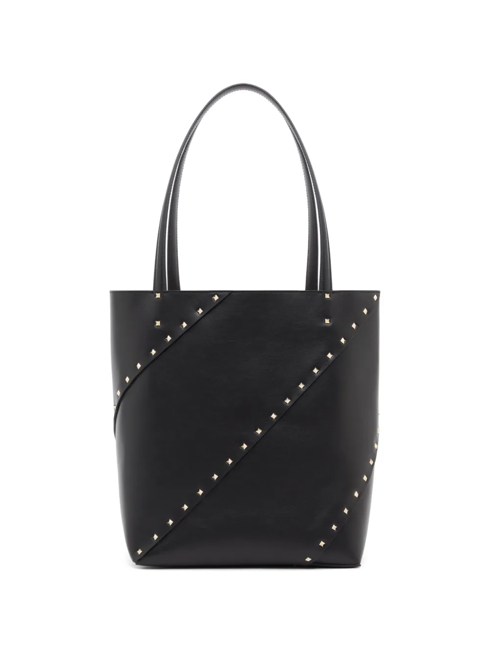 Valentino Garavani Rockstud Wispy calfskin shopping bag Zwart
