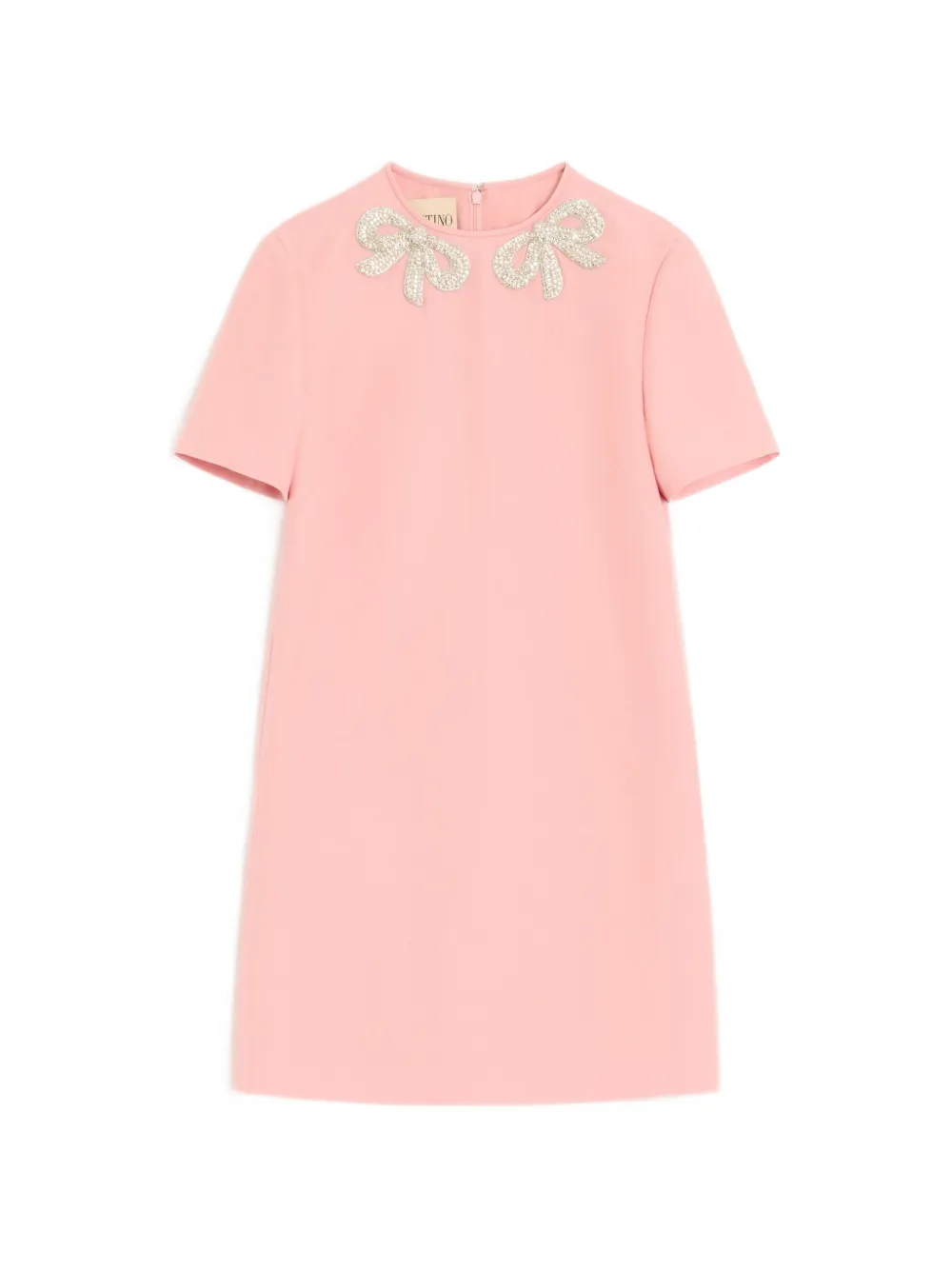 Valentino Garavani Abito corto Crepe Couture con ricamo - Rosa