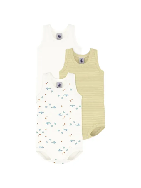 Petit Bateau sleeveless body set (set of three)