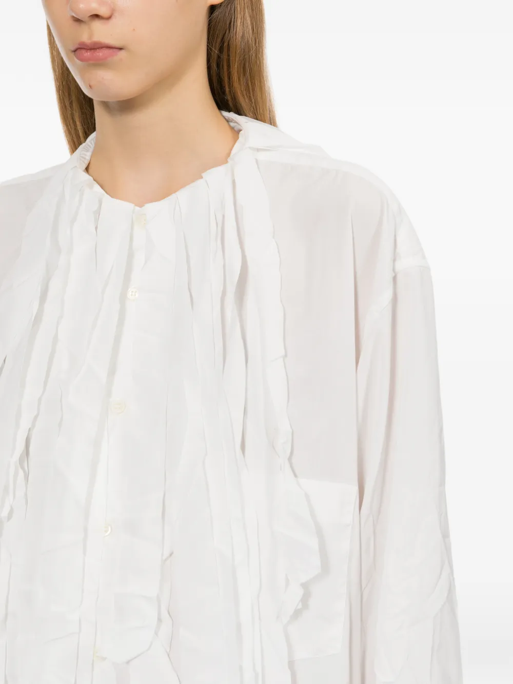 Comme Des Garçons Gekreukeld overhemd Wit