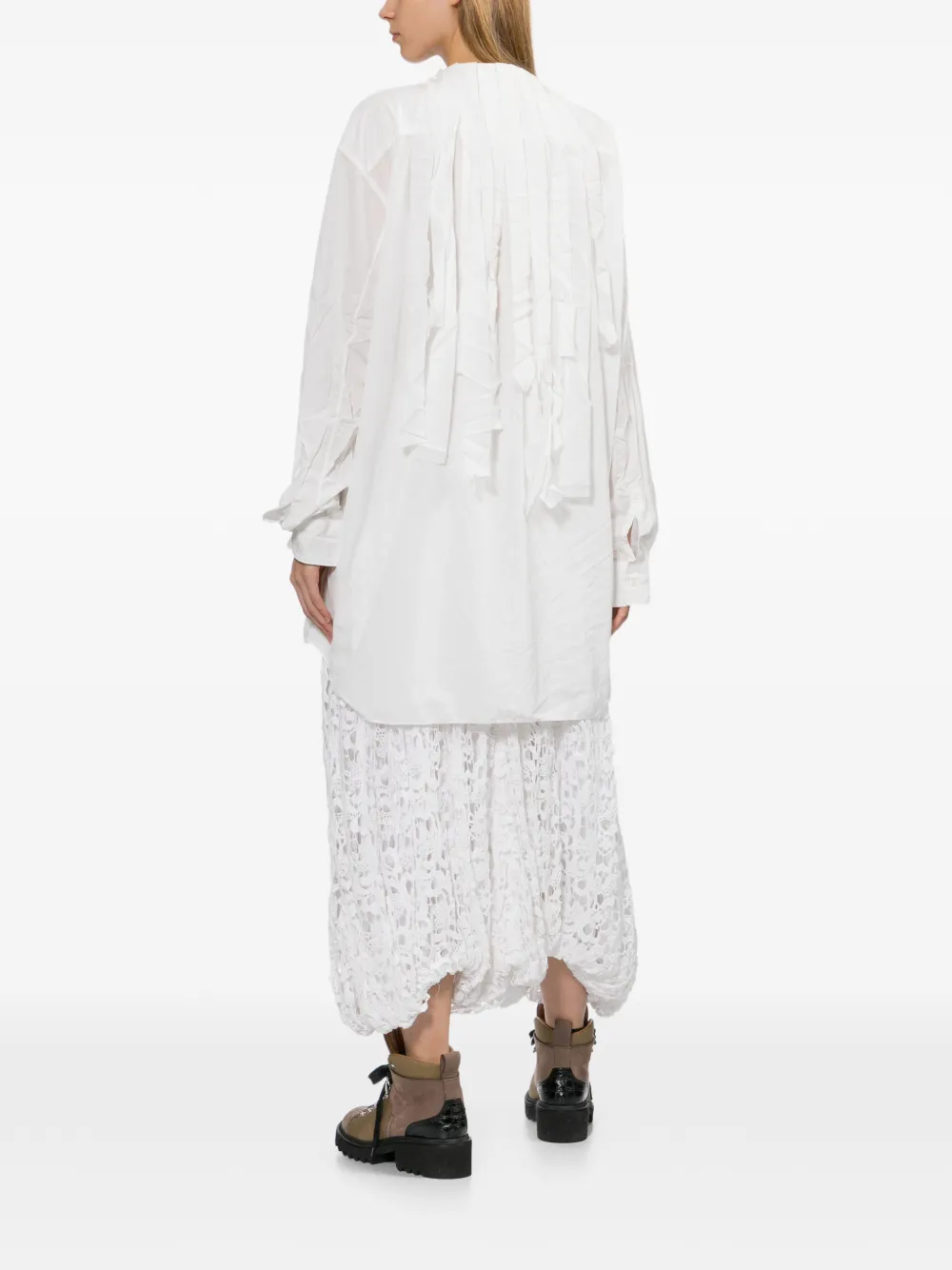 Comme Des Garçons Gekreukeld overhemd Wit