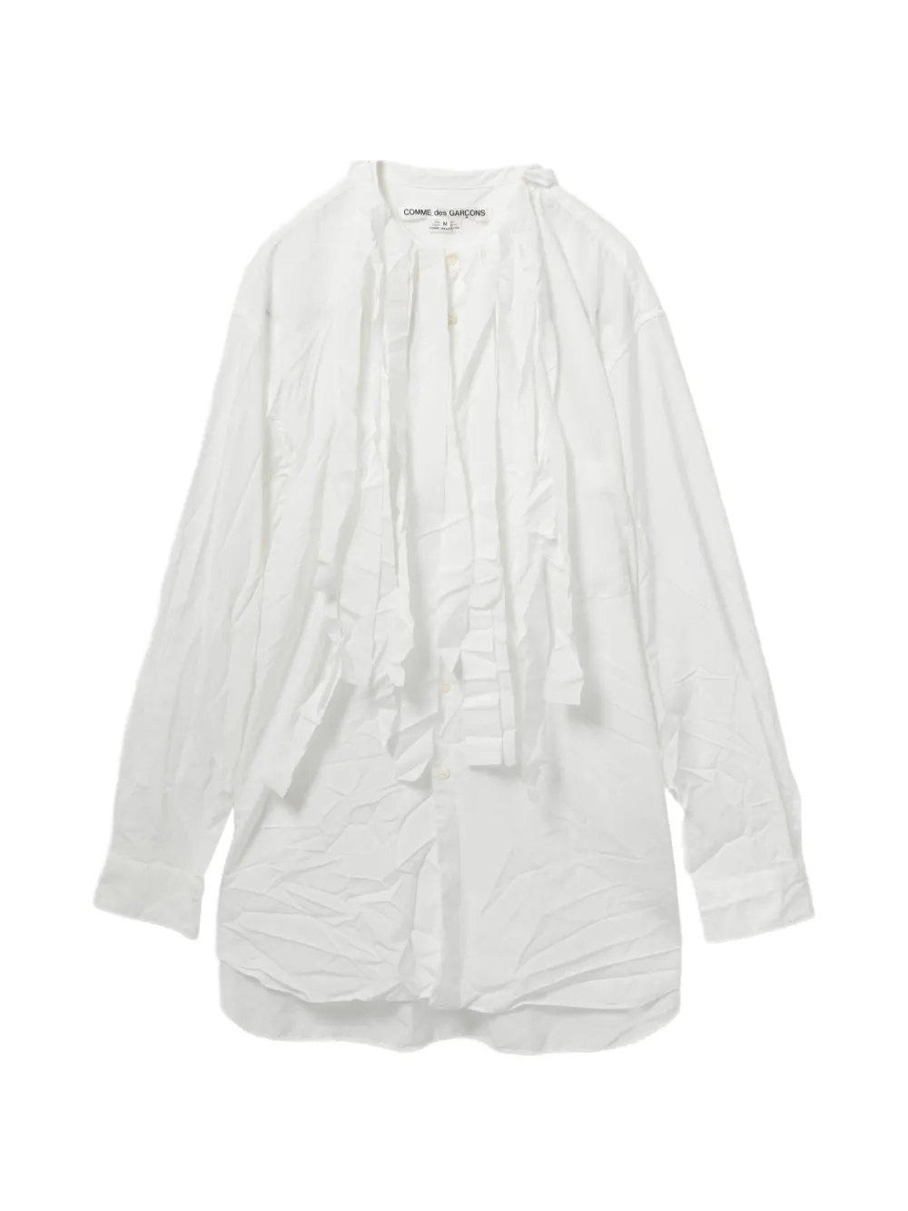 Comme Des Garçons Crinkled Shirt In White