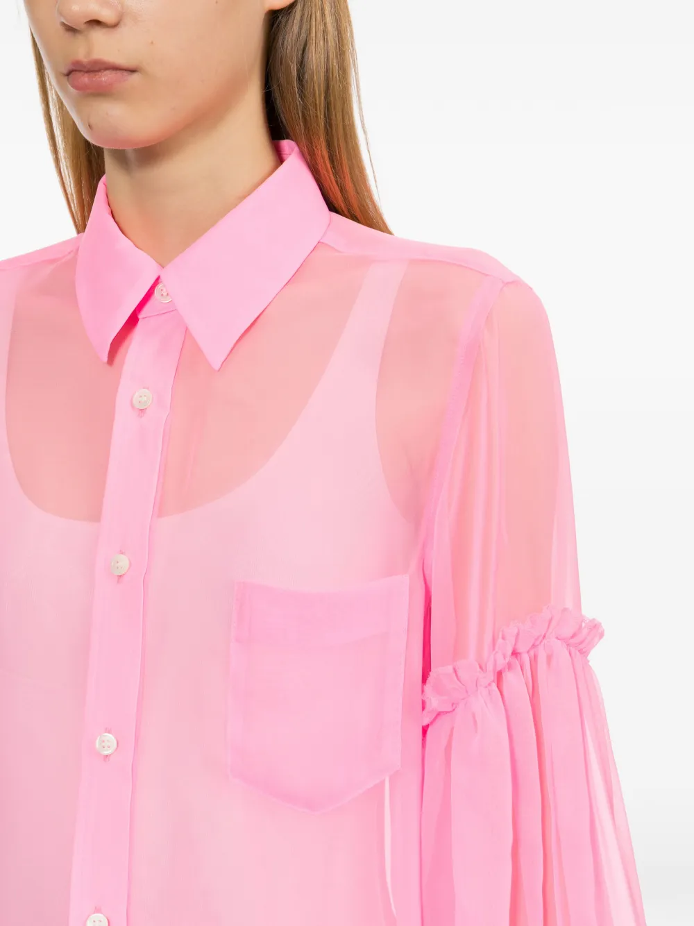 Comme Des Garçons Comme Des Garçons Shirt met ruches Roze
