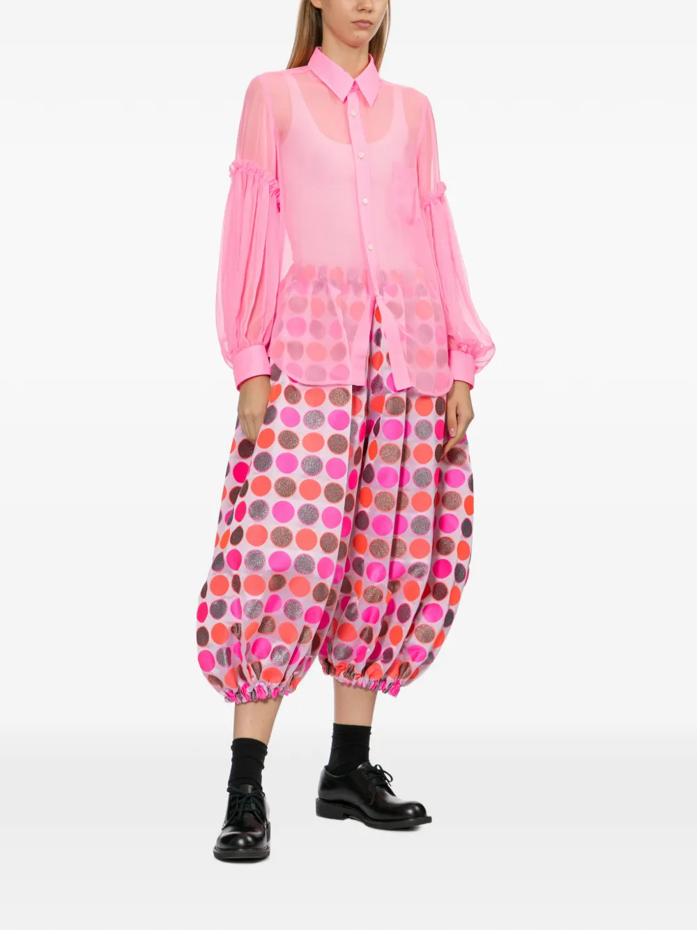 Comme Des Garçons Comme Des Garçons Shirt met ruches Roze