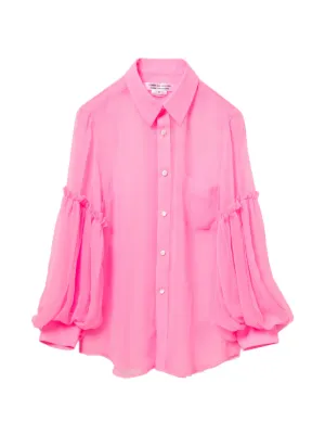 COMME des GARÇONS ピンクラッフルシャツ XS Comme Des Garçons Comme Des Garçons ラッフル シャツ | ピンク