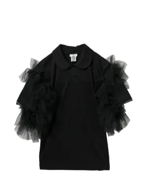 Noir Kei Ninomiya チュールスリーブ Tシャツ | ブラック | FARFETCH JP