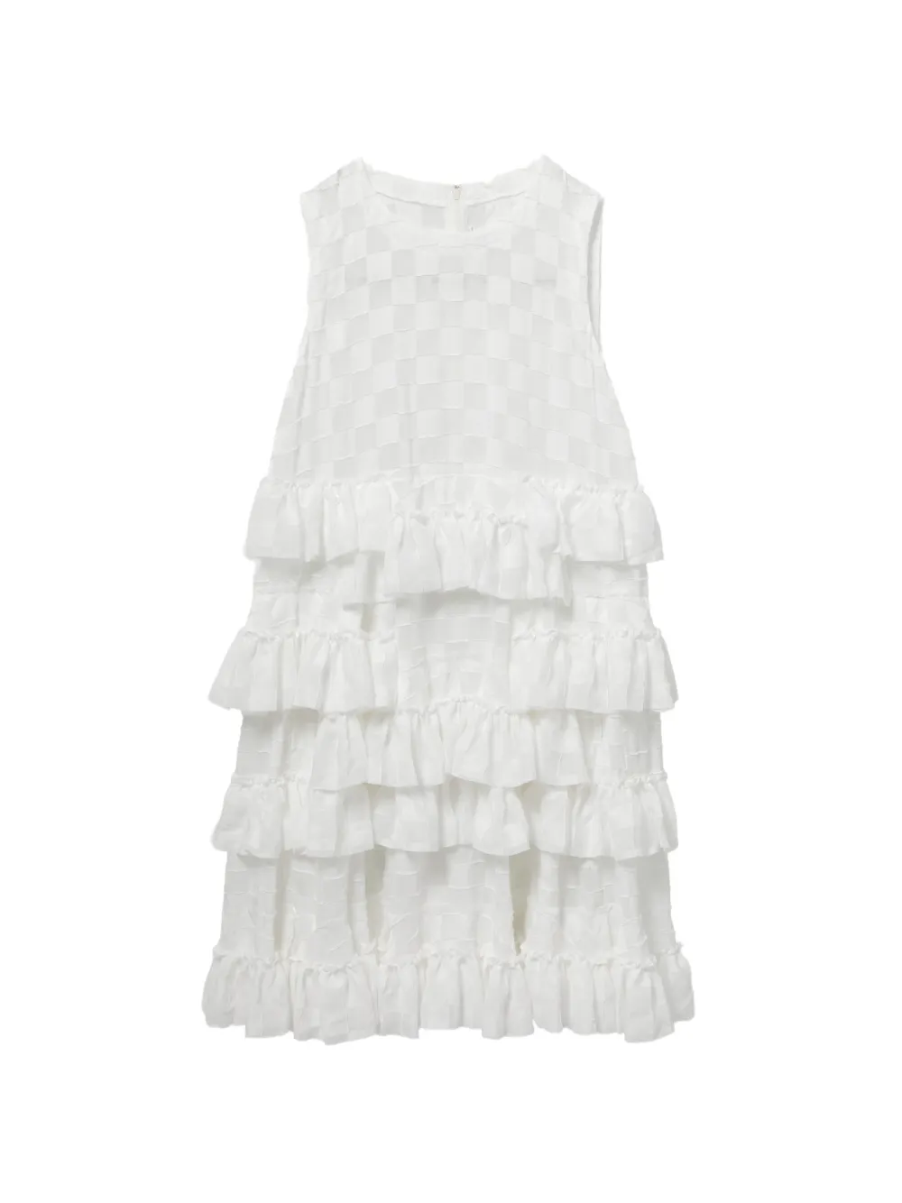 Comme Des Garçons Comme Des Garçons Kariertes Minikleid - Weiß