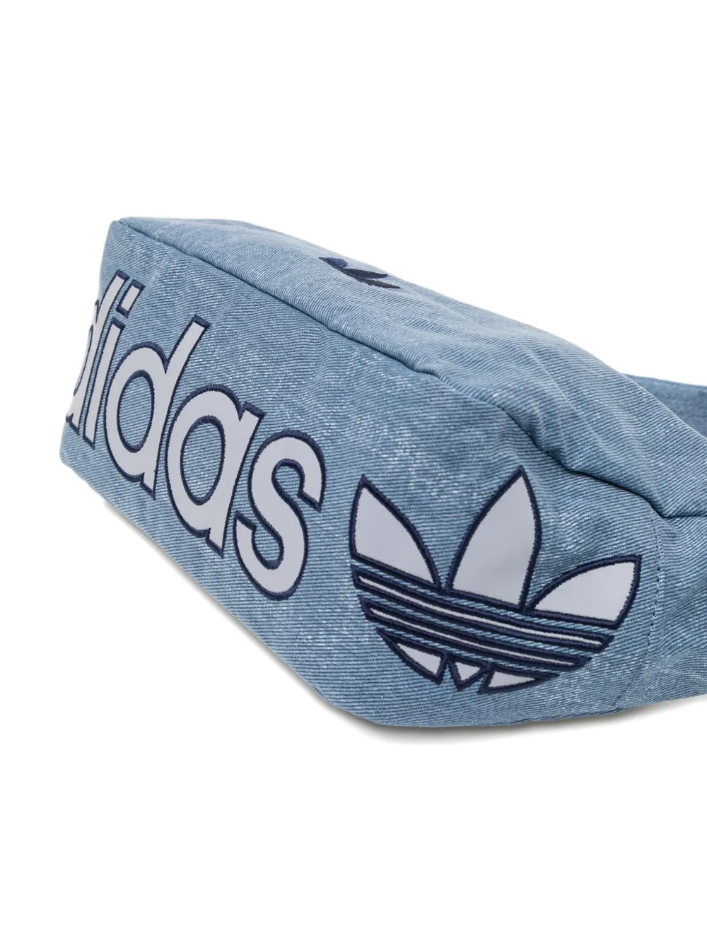 adidas Kleine verwassen schoudertas met logo-print Blauw