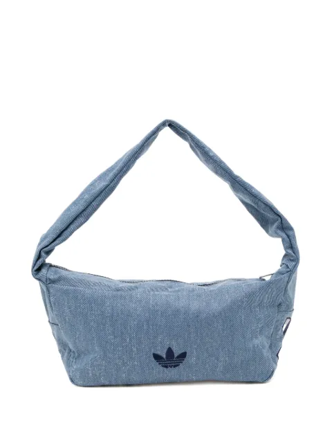 adidas small logo-print washed shoulder bag