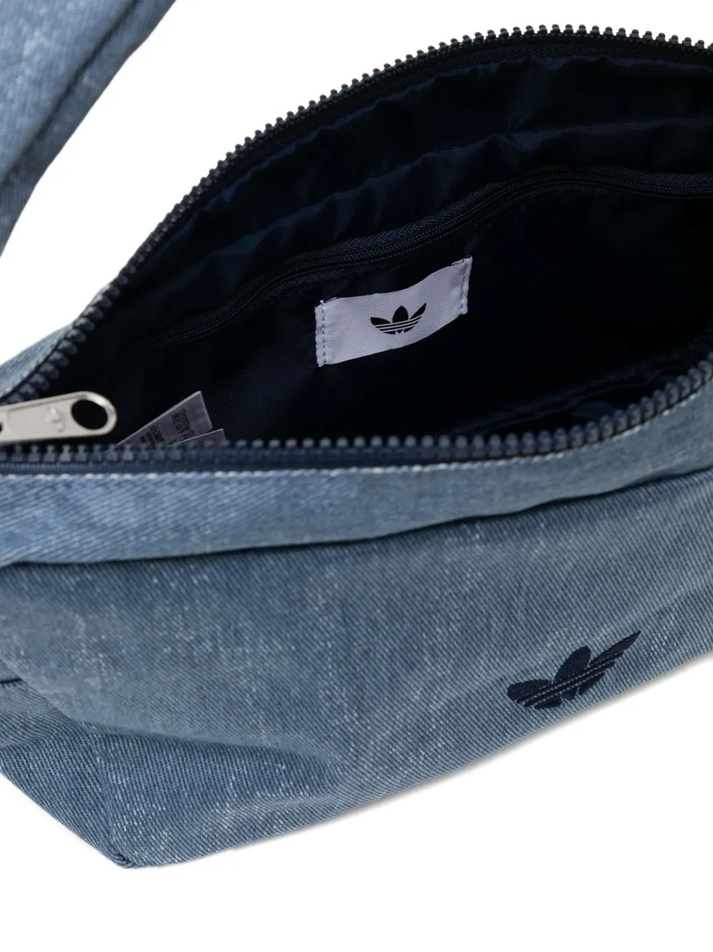 adidas Kleine verwassen schoudertas met logo-print Blauw