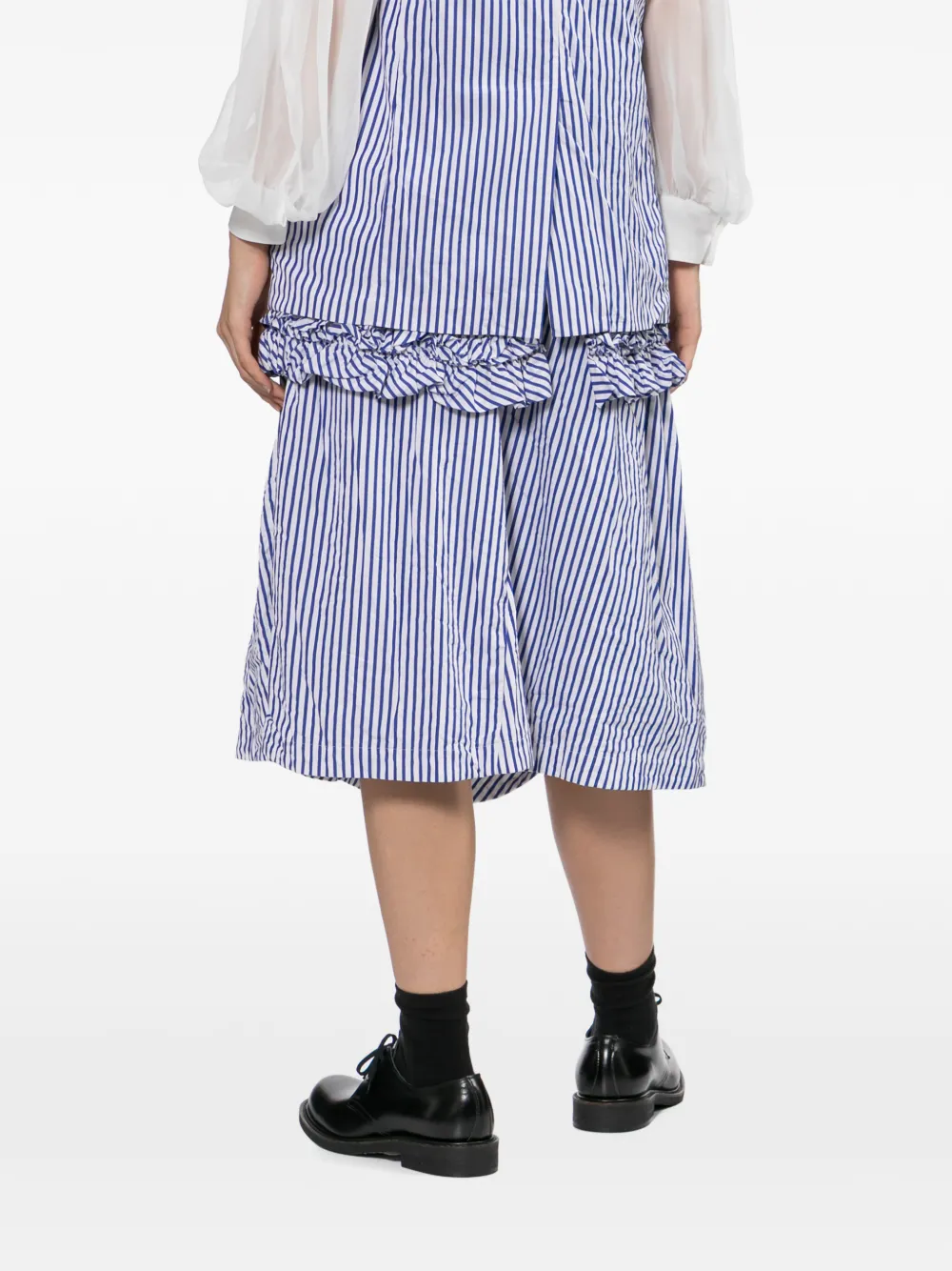 Comme Des Garçons Comme Des Garçons Gestreepte midi-rok Blauw
