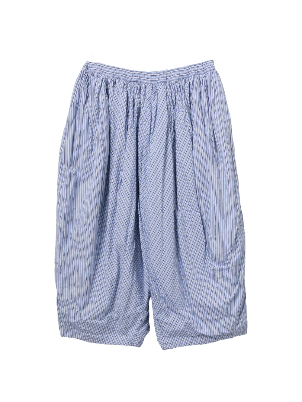 Comme Des Garçons Comme Des Garçons striped cropped trousers - Blue