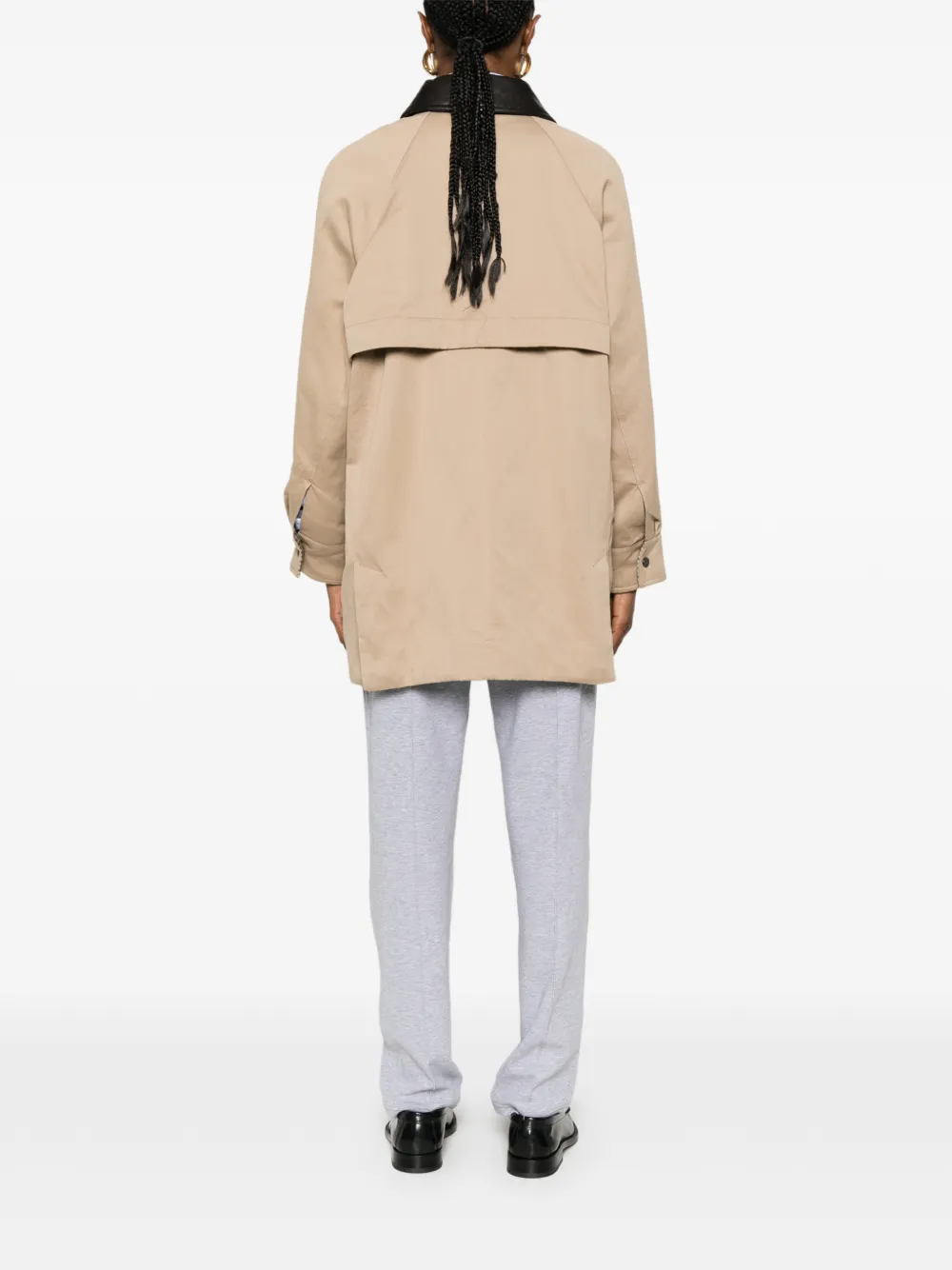 Brunello Cucinelli Jas met leren afwerking Beige