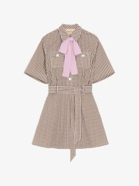 Valentino Garavani short dress in Vichy cotton