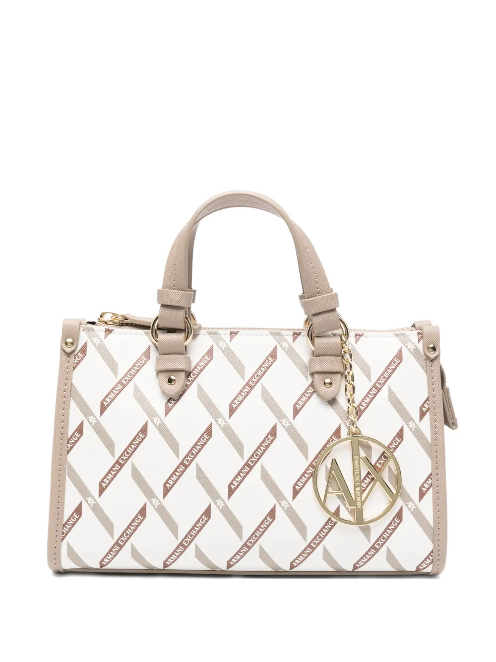 Armani Exchange logo-print tote bag - Bianco