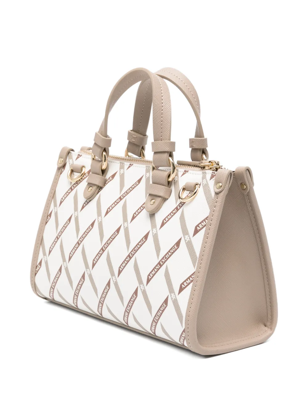 Armani Exchange Shopper met logoprint Wit