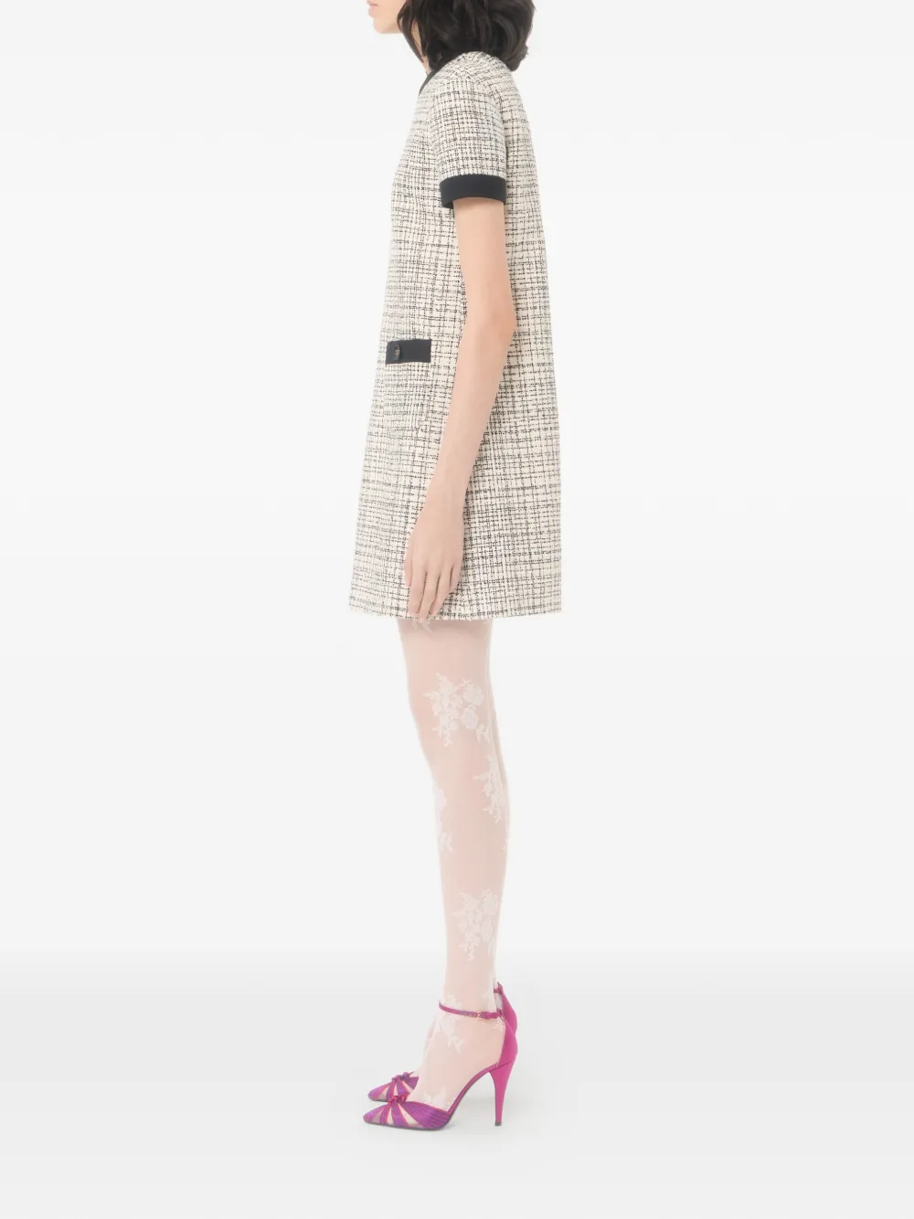 Valentino Garavani Tweed mini-jurk Beige