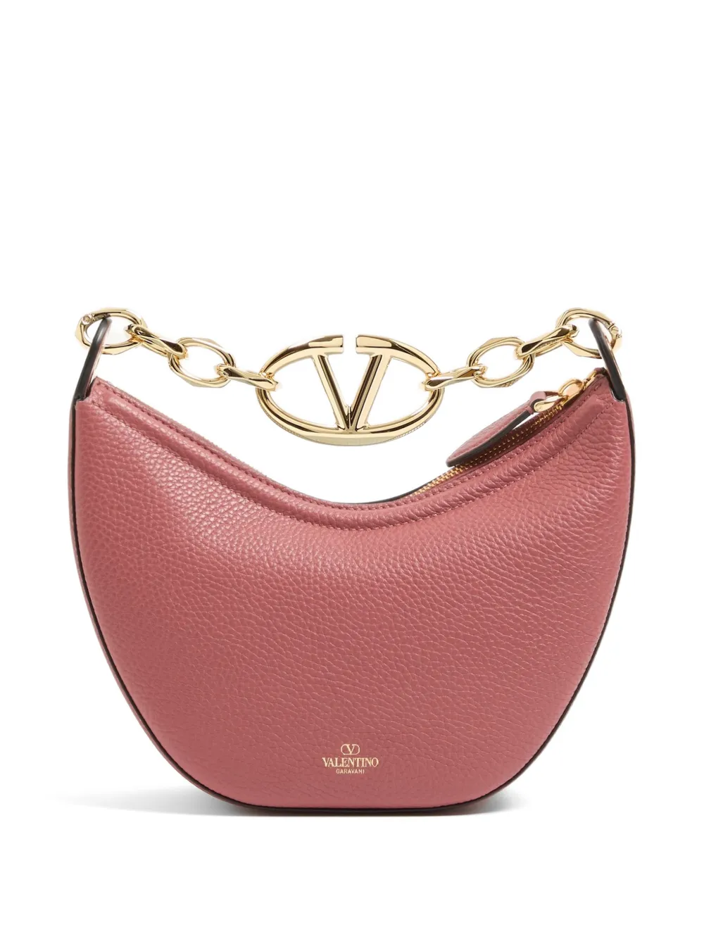 Valentino Garavani VLogo Moon tas van korrelig kalfsleer met ketting Roze