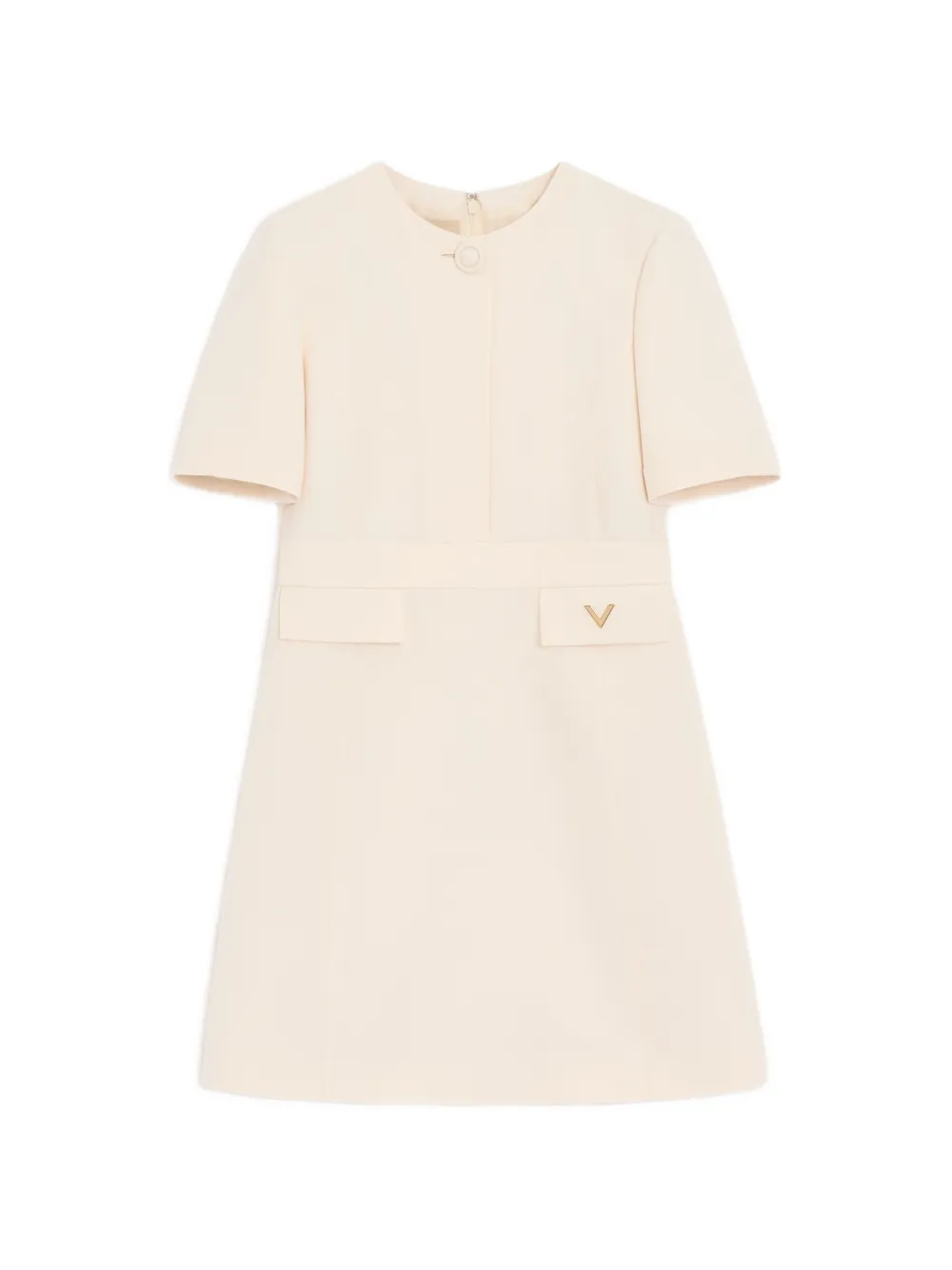 Valentino Garavani Crepe Couture short dress - Toni neutri