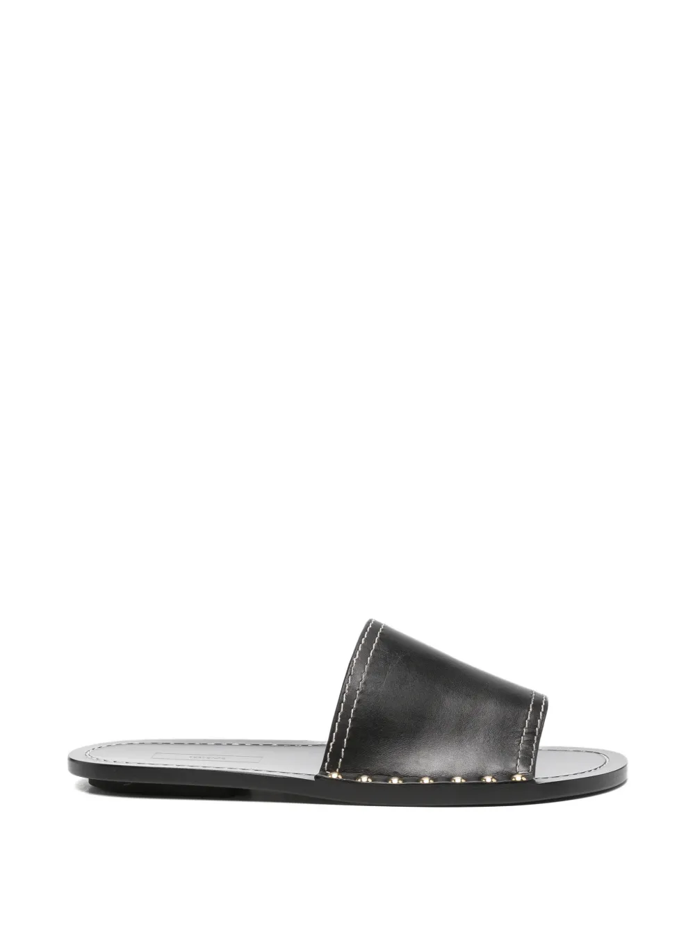 TOTEME studded contrast-stitch sandals Zwart