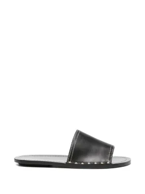 MM6 Maison Margiela Anatomic レザーサンダル | ブラック | FARFETCH JP
