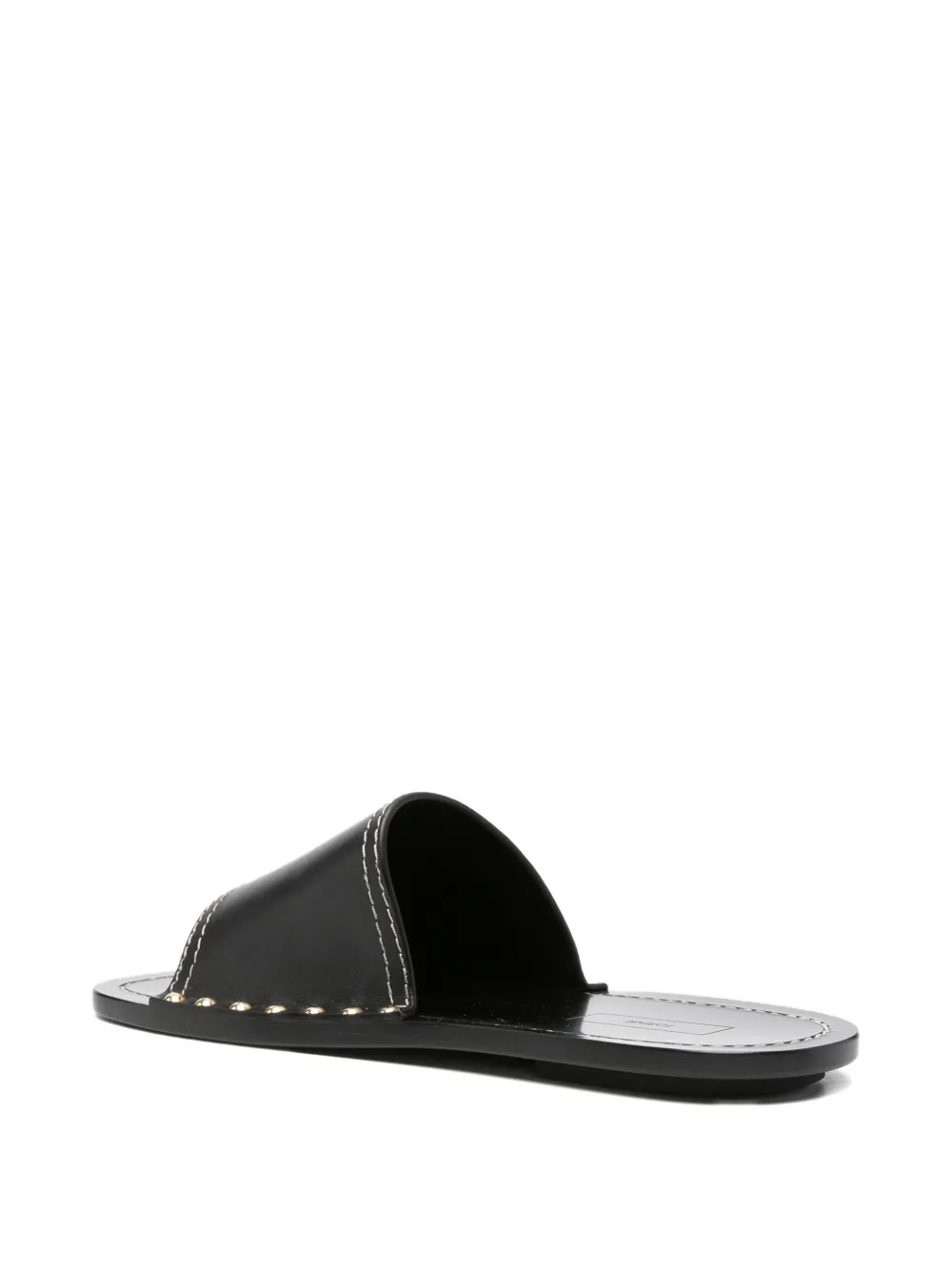 TOTEME studded contrast-stitch sandals Zwart