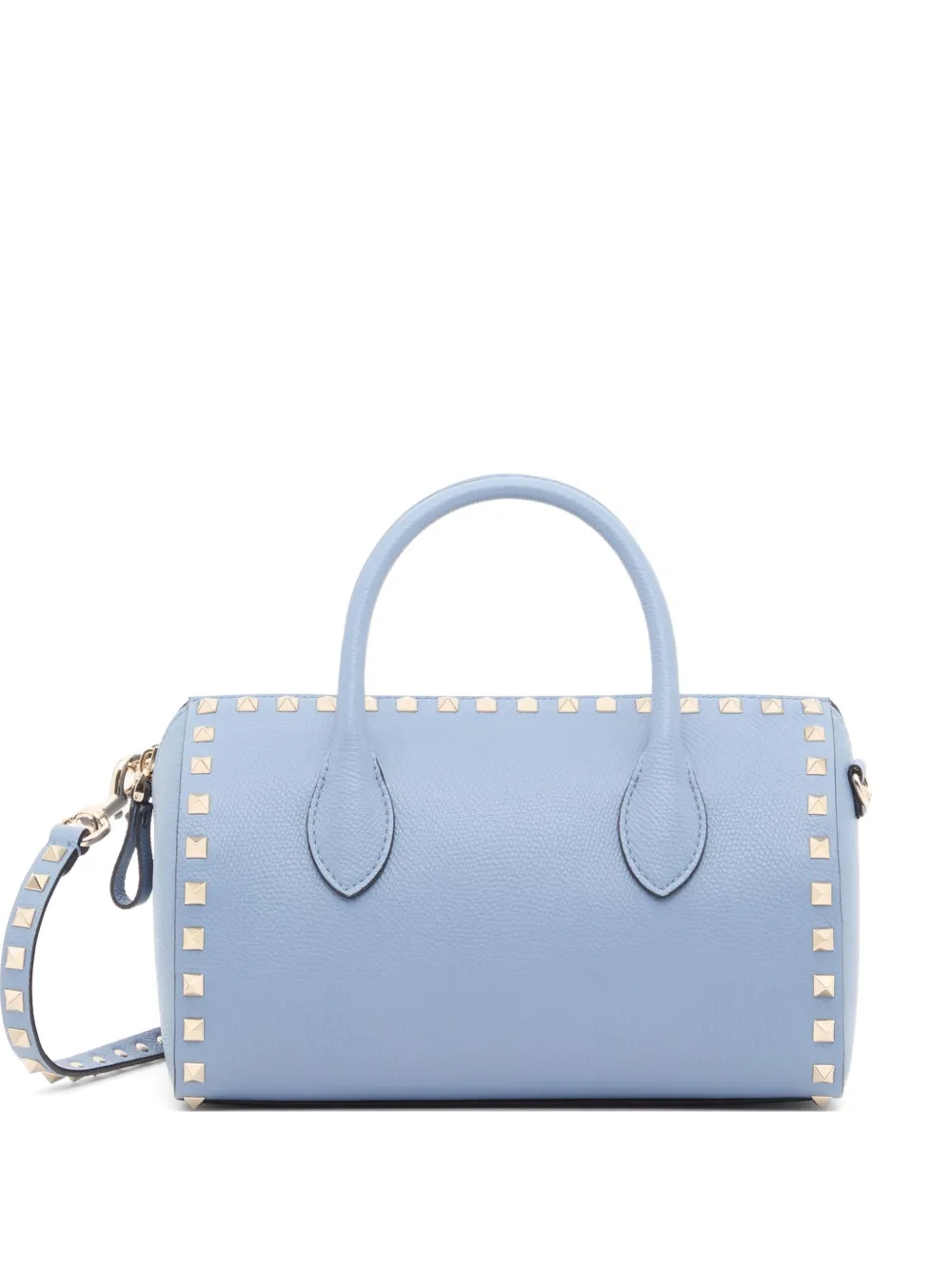 Valentino Garavani Borsa a mano Rockstud in pelle di vitello zigrinata - Blu