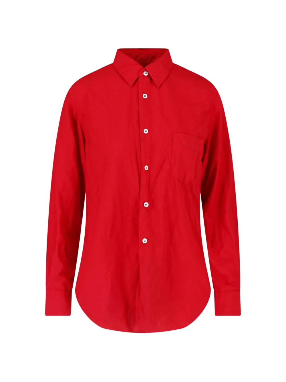 Comme Des Garçons pleated-back shirt - Rosso