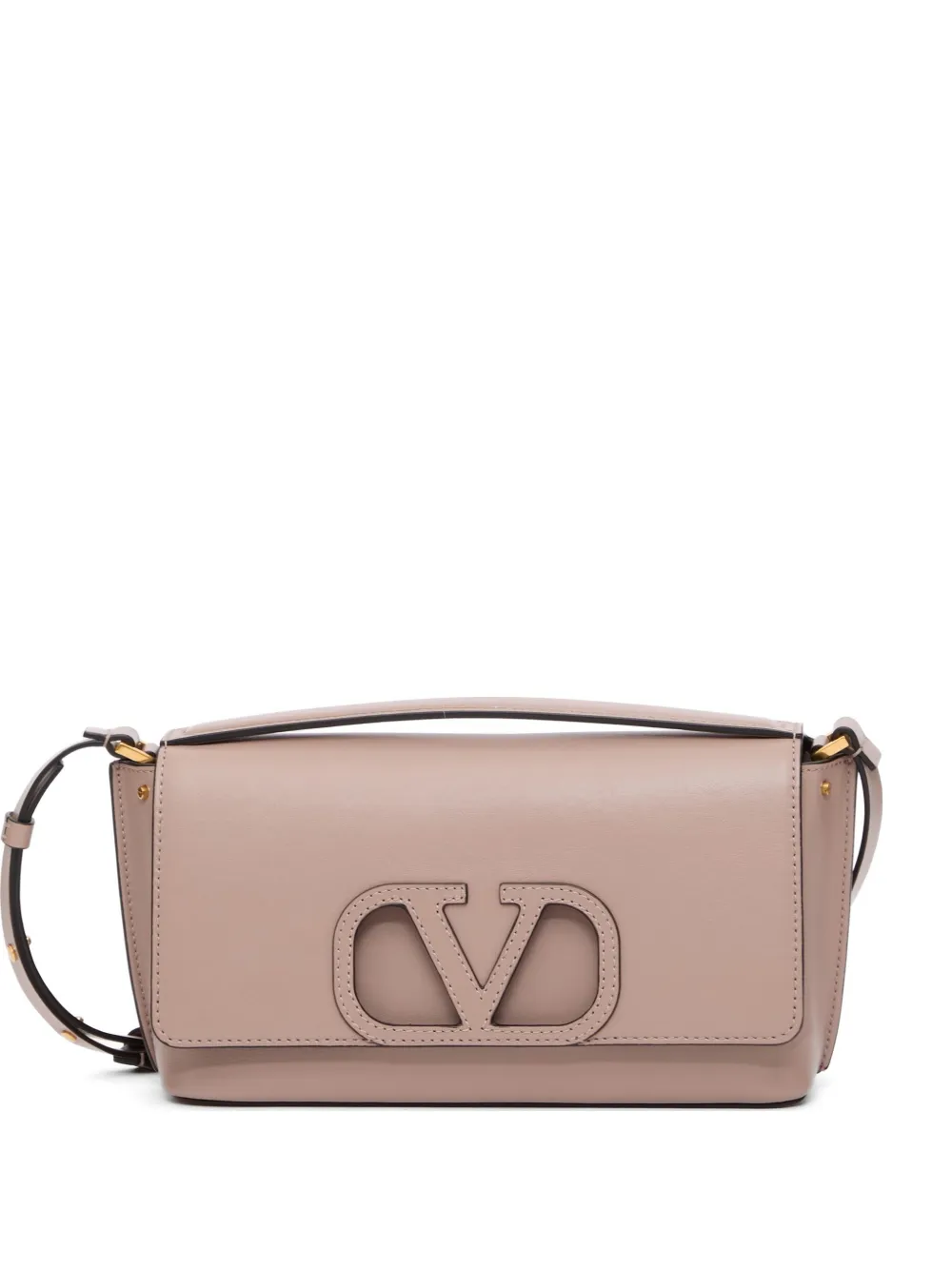 Valentino Garavani Borsa a spalla Fill Me In in pelle di vitello - Toni neutri