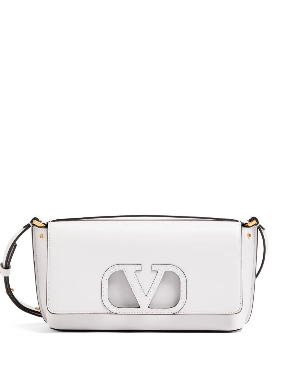 Valentino Garavani Borsa a spalla Fill Me In in pelle di vitello - Bianco