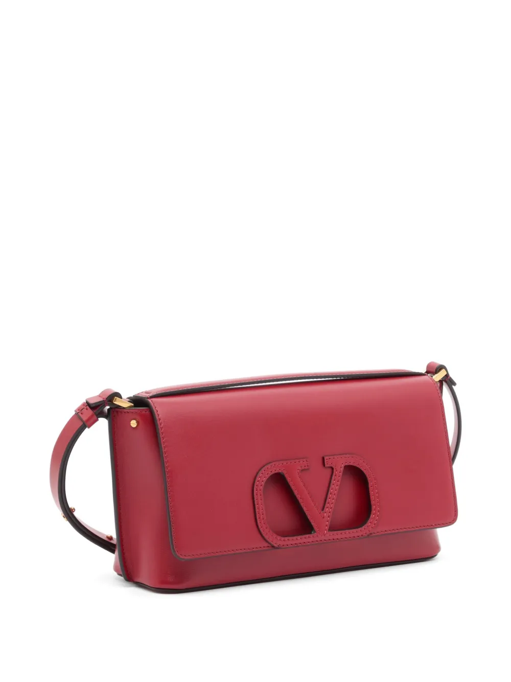 Valentino Garavani Fill Me In schoudertas in kalfsleer Rood