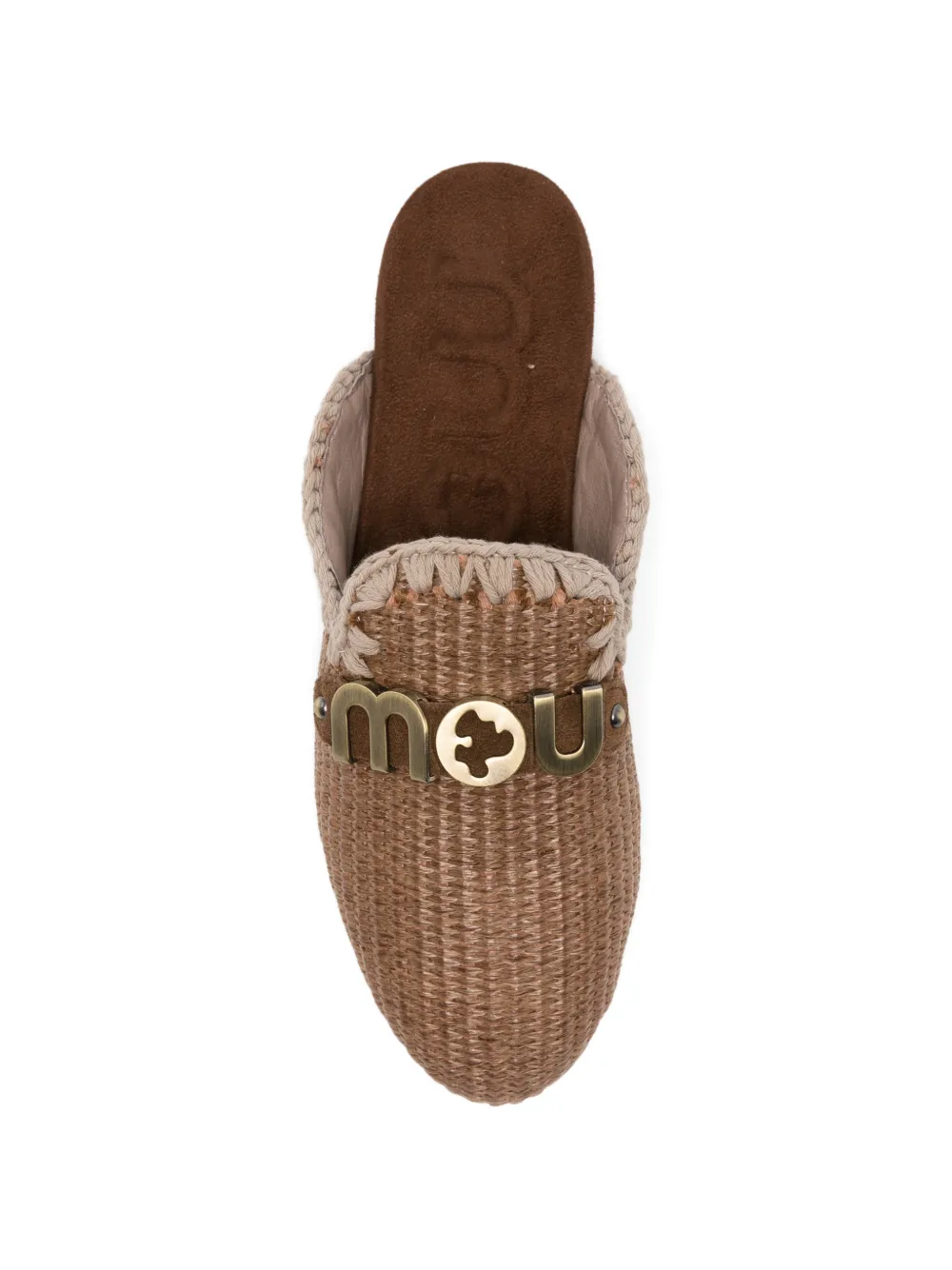 Mou logo-plaque mules Beige