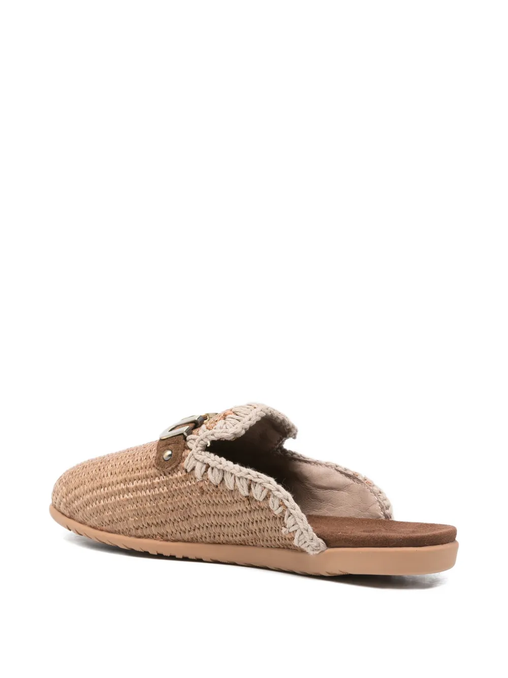 Mou logo-plaque mules Beige