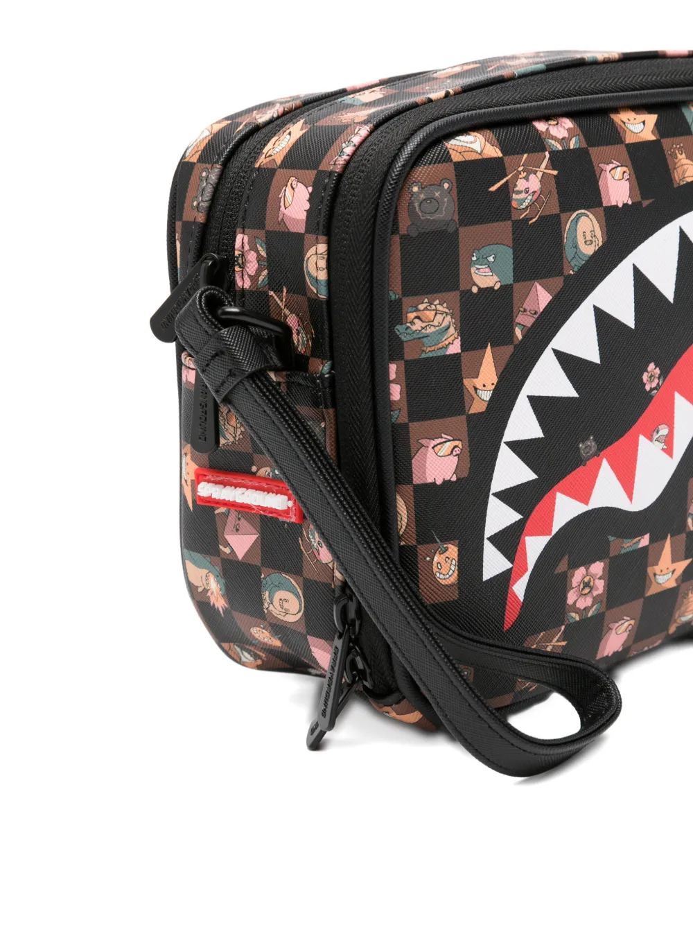 Sprayground Toilettas met haai-print Zwart