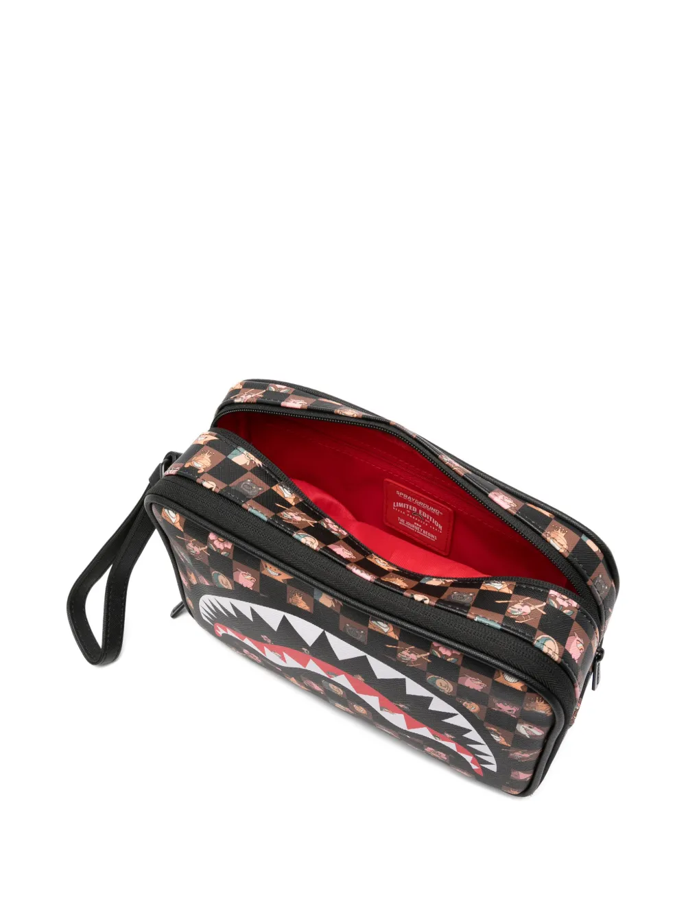 Sprayground Toilettas met haai-print Zwart