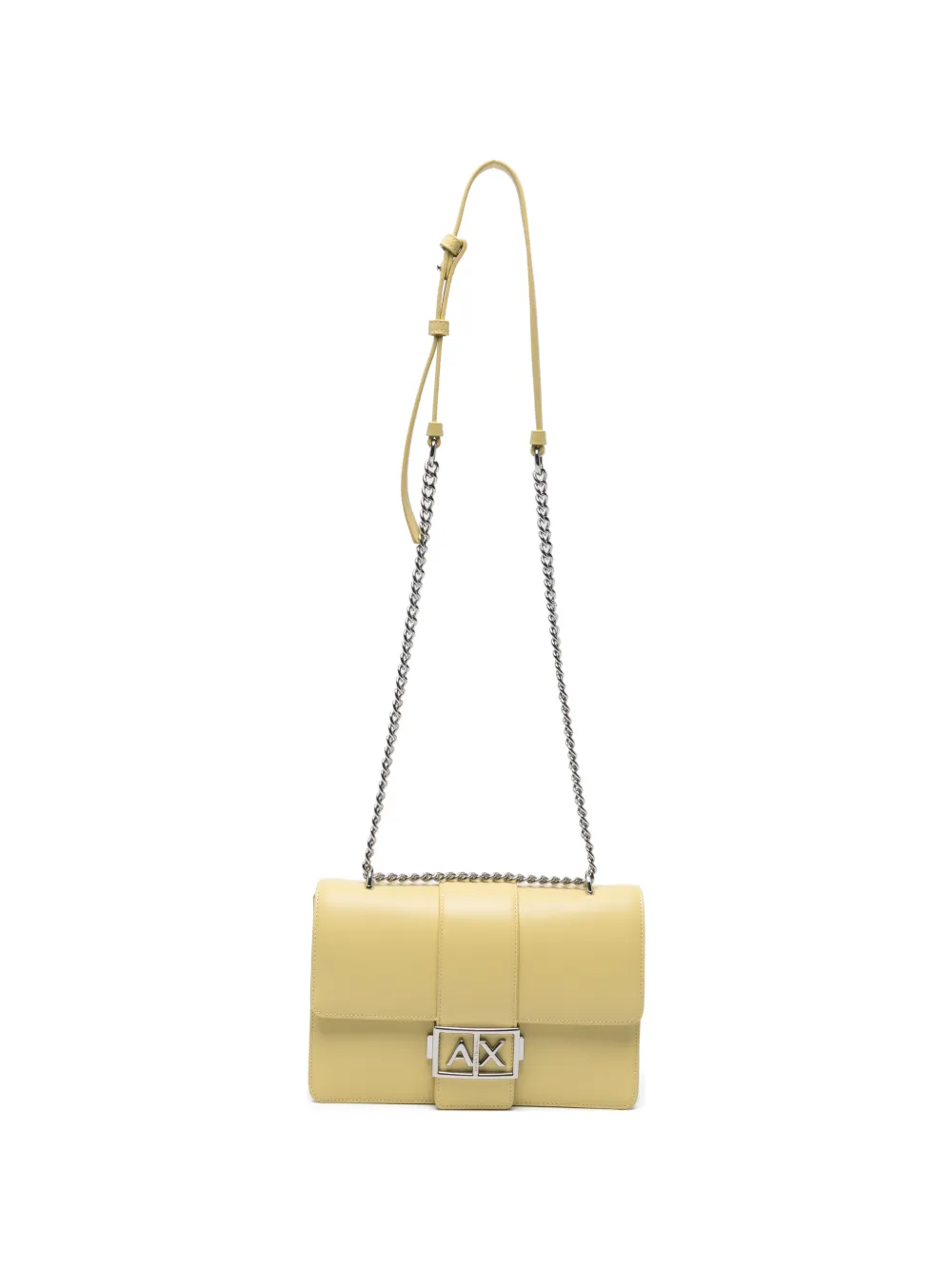 Armani Exchange logo-buckle leather shoulder bag - Giallo