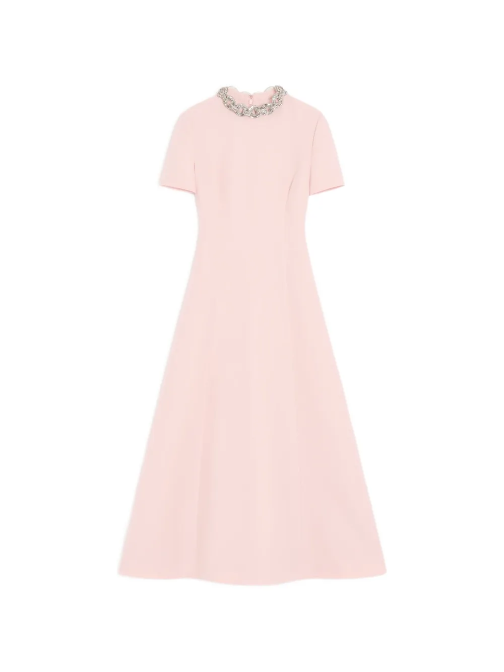 Valentino Garavani Abito midi in Crepe Couture con ricamo - Rosa