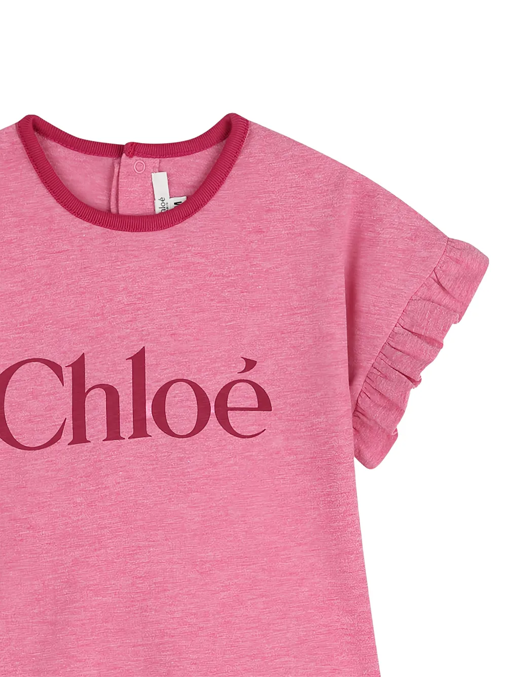 Chloé Kids Jurk met logoprint Roze