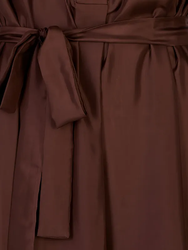 MeimeiJ short-sleeve Midi Dress | Brown | FARFETCH JO